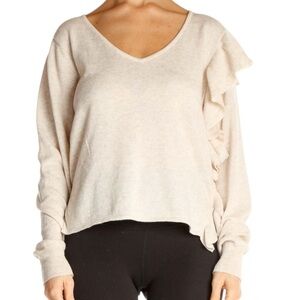 John + Jenn Beige Solid Pullover All Day Wear Sweater Size M